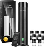 Scent Dinbor My Way New Essential Oil Set — 5 x 20ml fragrance oils (MY WAY, DAY DREAM, OCEAN BREEZE, RITZ CARLTON, THE ONE) on a stone display with flowers, hotel-inspired scents