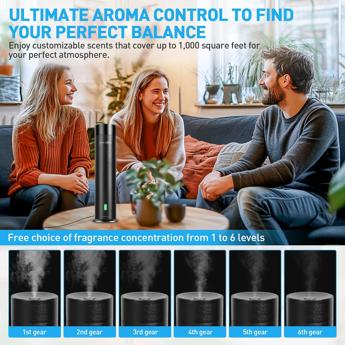 Scent Dinbor essential oil diffuser before and after — removes bathroom, renovation, pet, stress and smoke odors